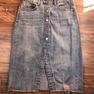 Wild Fable, Midi denim skirt, size 2